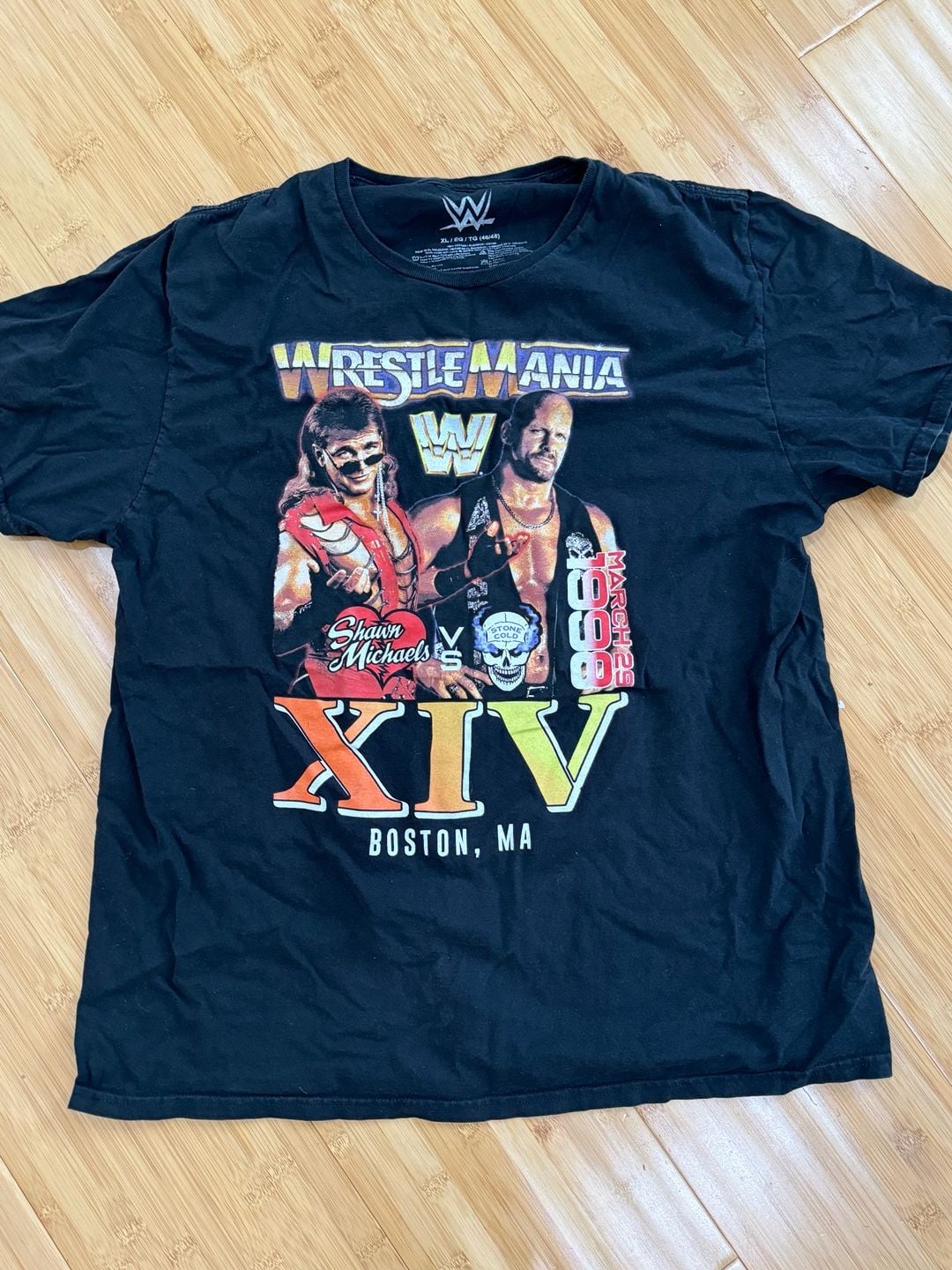 WWE WrestleMania XIV 1998 Shawn Michaels vs Stone Cold Steve Austin Graphic Tee 3