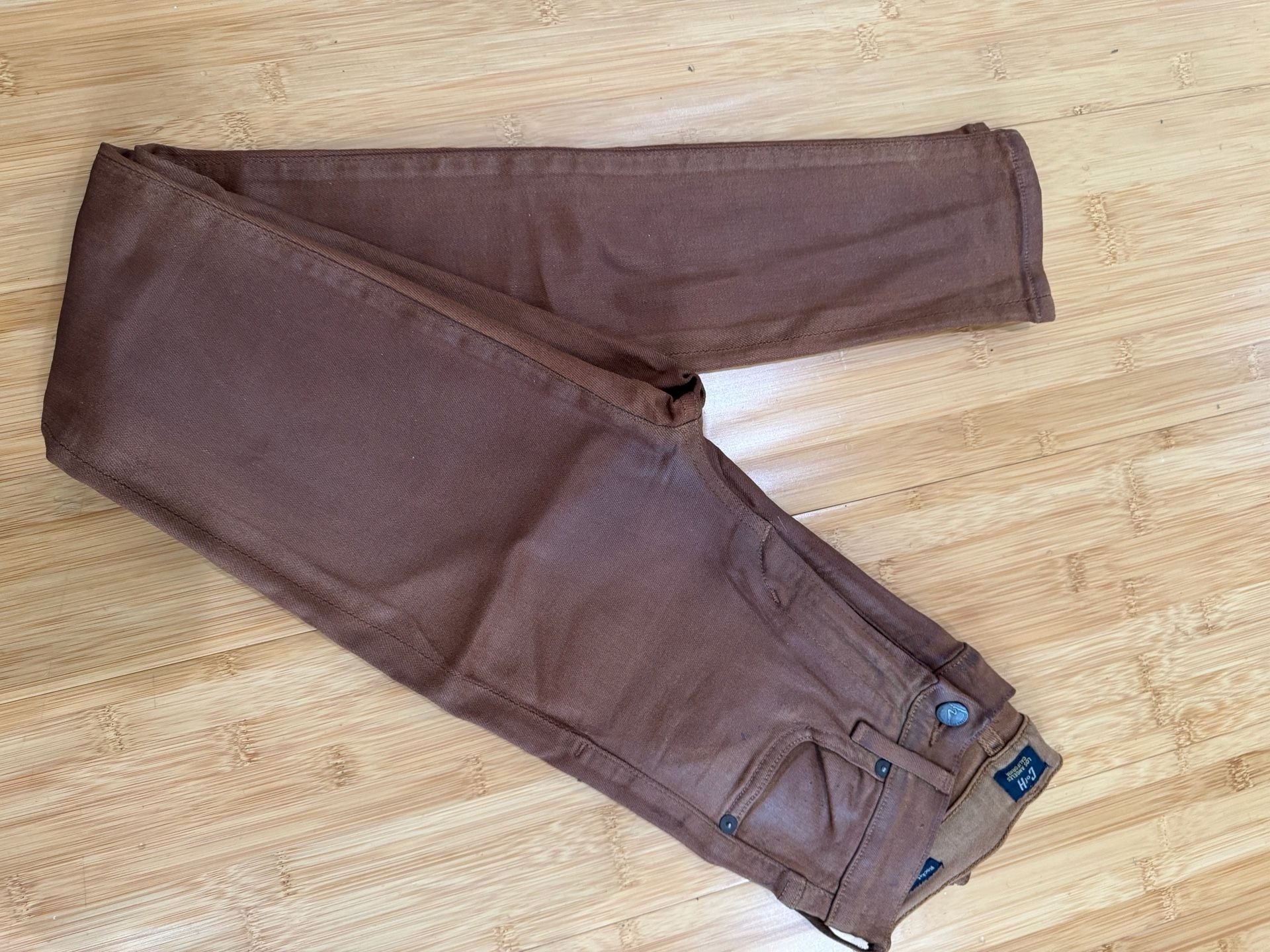 Citizens of Humanity High Rise Skinny Coated Jeans, Brown - Size 24 3