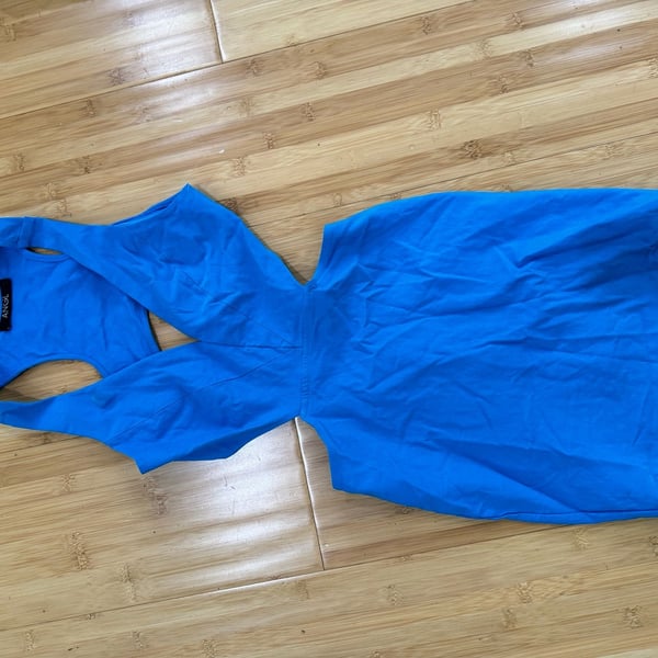ANGL Electric Blue Cut-Out Mini Cocktail Dress