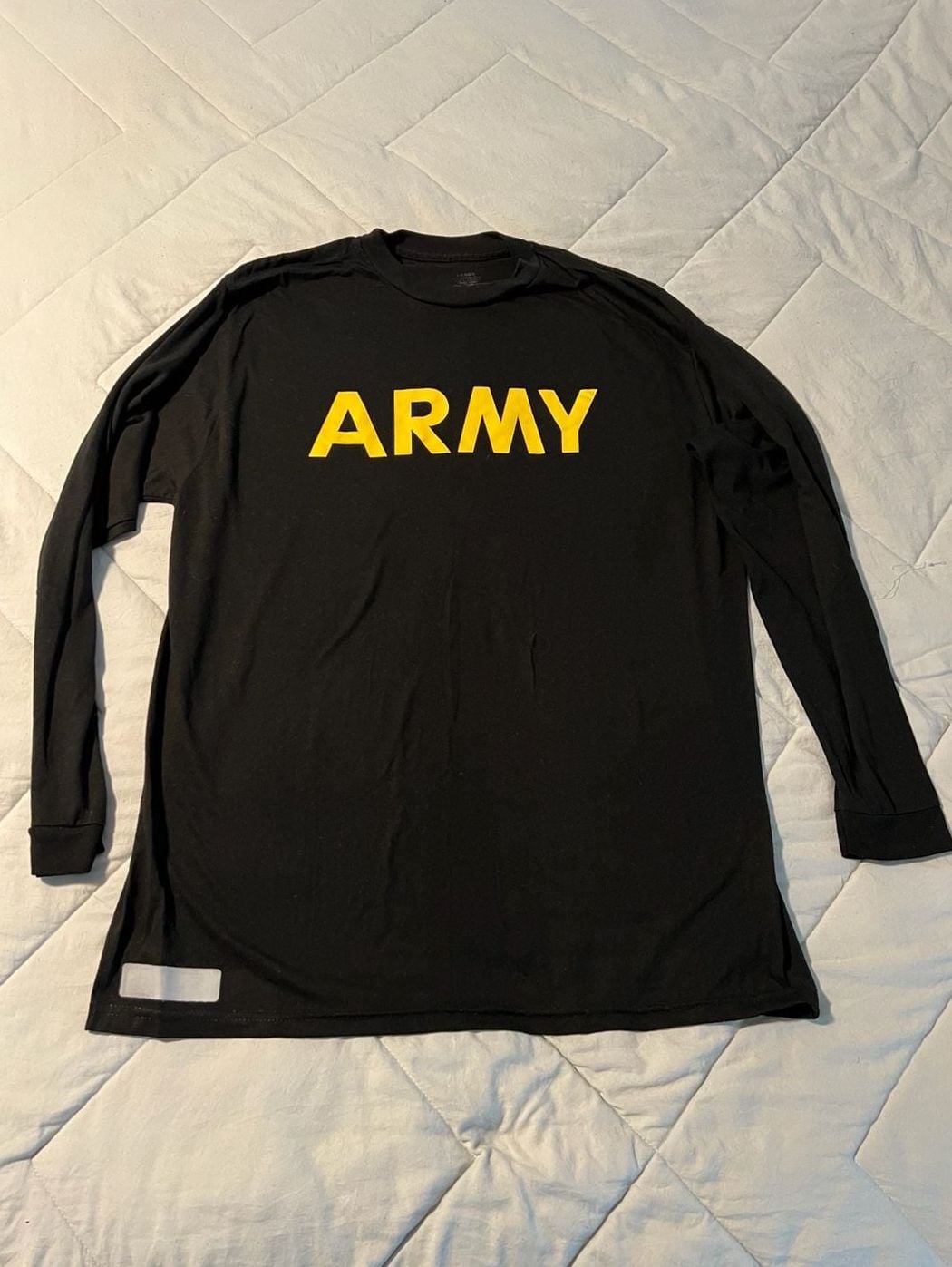 U.S. Army Physical Fitness Uniform (APFU) Black Long Sleeve Shirt - size Large 3