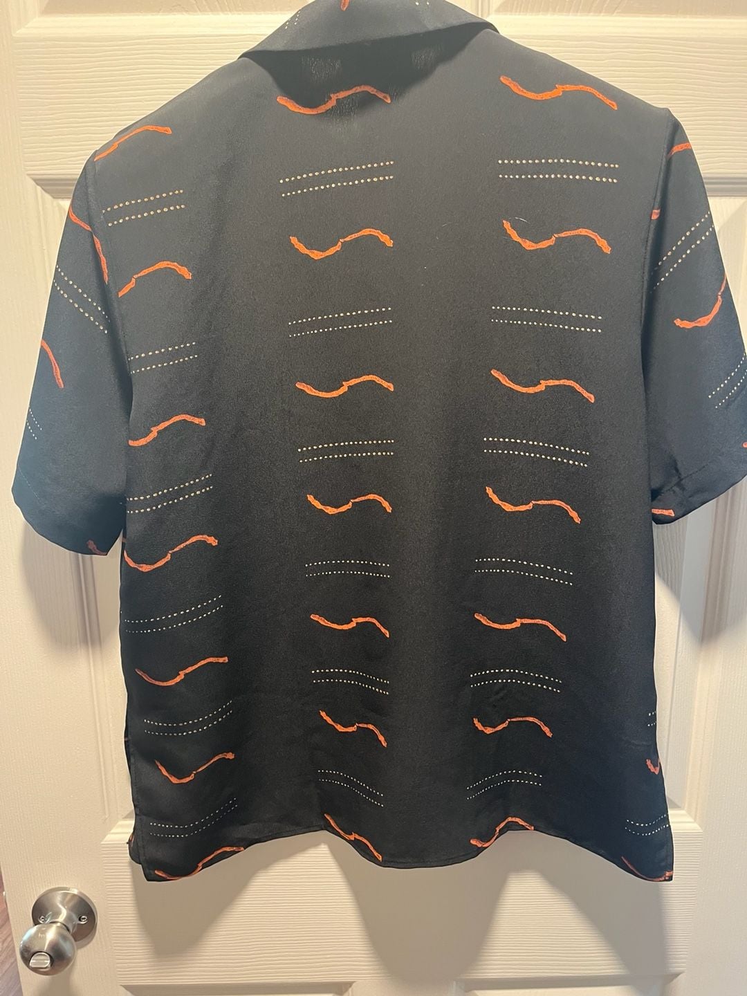 Voir Collection Vintage 100% Polyester Short Sleeve Atomic Print Blouse 3