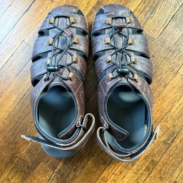 Clarks Brixby Cove Dark Brown Leather Men's Fisherman Sandals