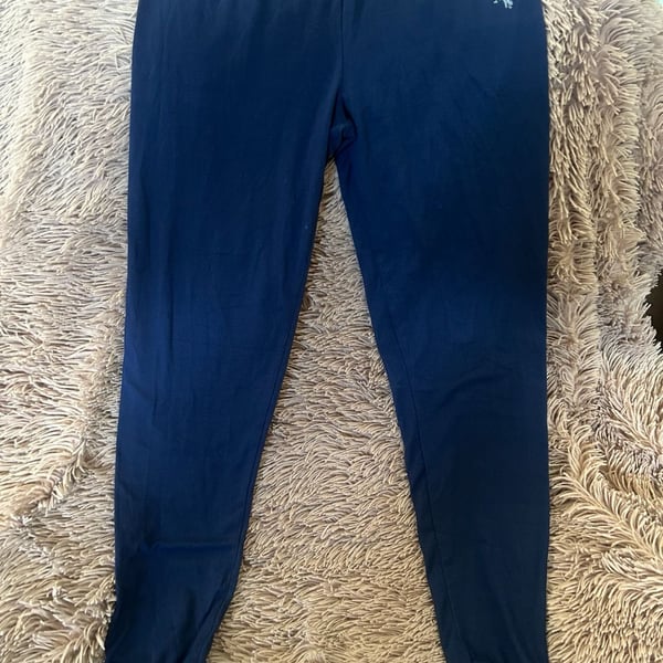 U.S. Polo Assn. Men's Navy Blue Cotton Blend Knit Jogger Pajama Pants
