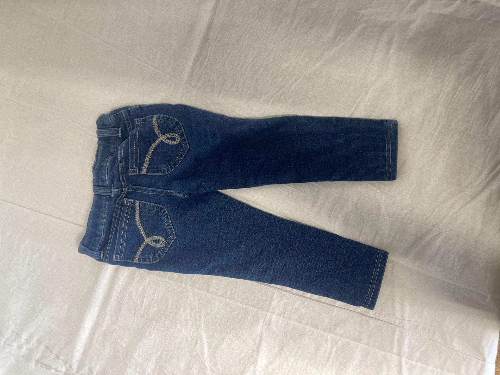 Calvin Klein Jeans Girls 3T Blue Denim Jeggings with Embroidered Logo 7