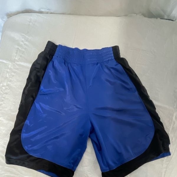 WSS Athletic Blue and Black Mesh Basketball Shorts Size M