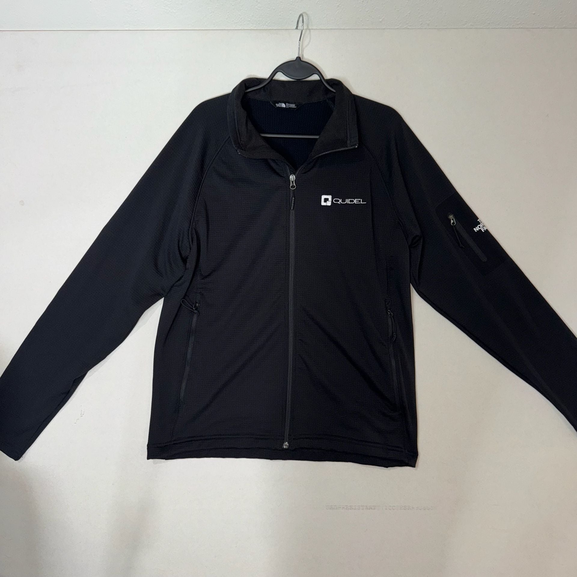 North Face Men's Large Ridgewall Soft Shell Jacket Black Quidel Corporate Logo 3