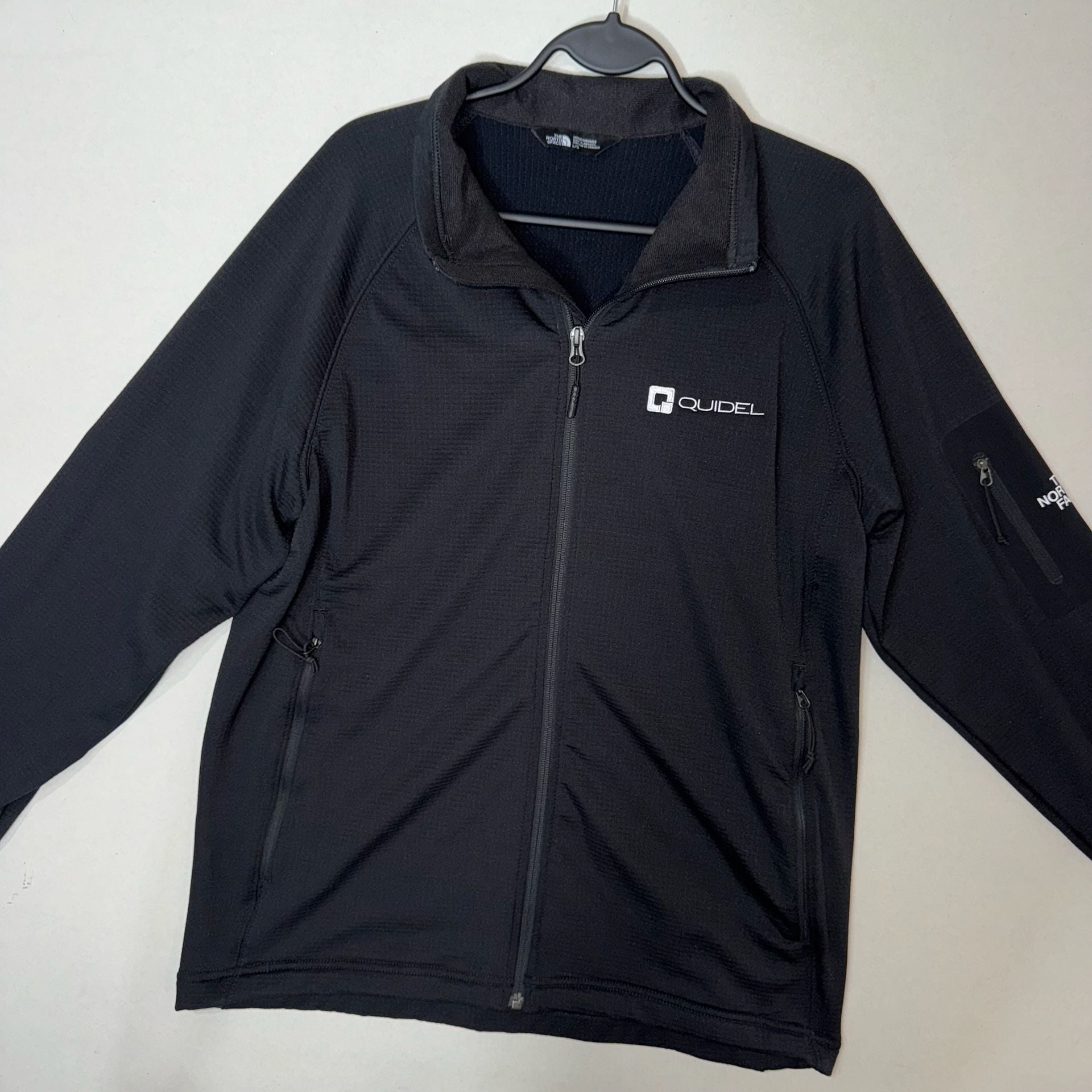 North Face Men's Large Ridgewall Soft Shell Jacket Black Quidel Corporate Logo 4
