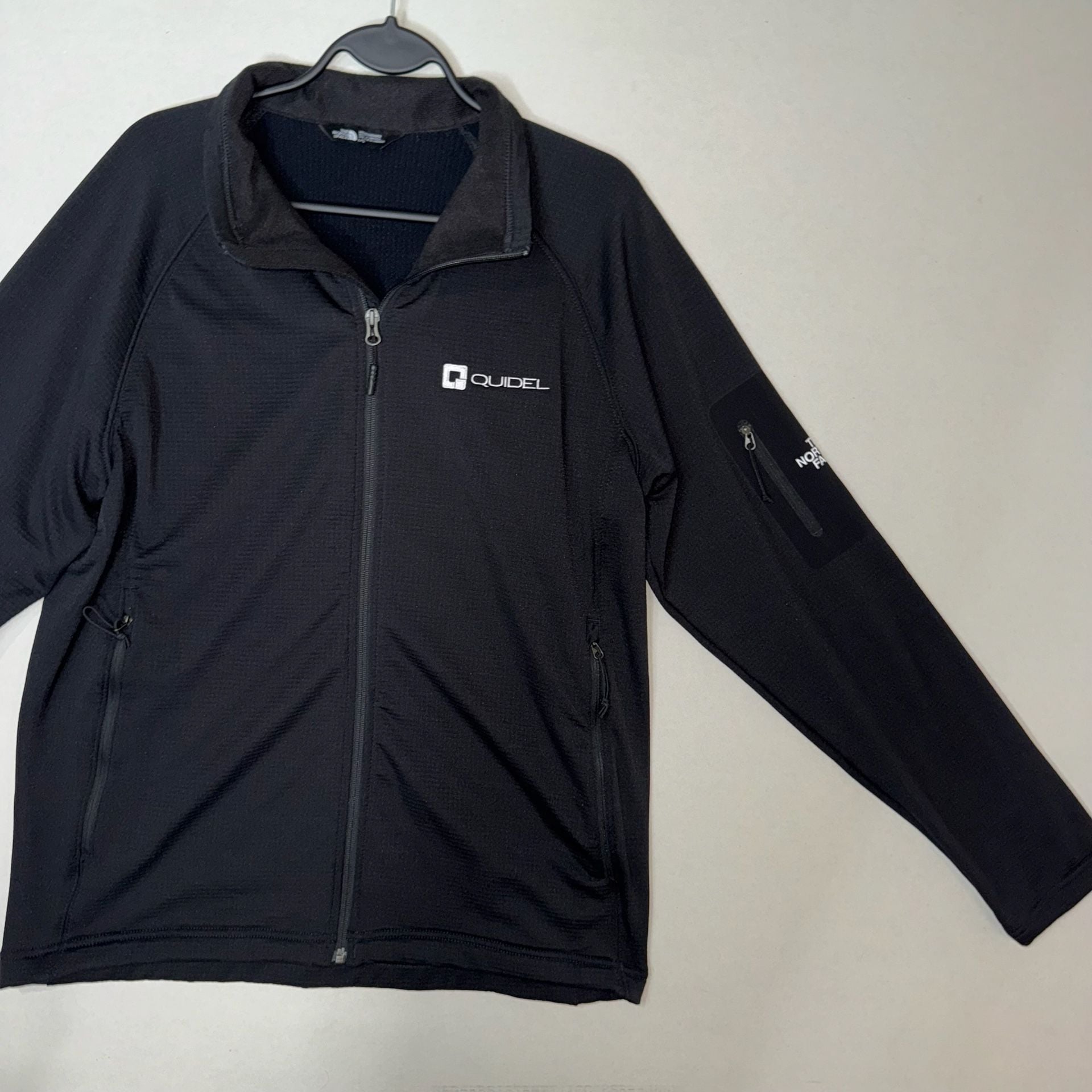 North Face Men's Large Ridgewall Soft Shell Jacket Black Quidel Corporate Logo 6