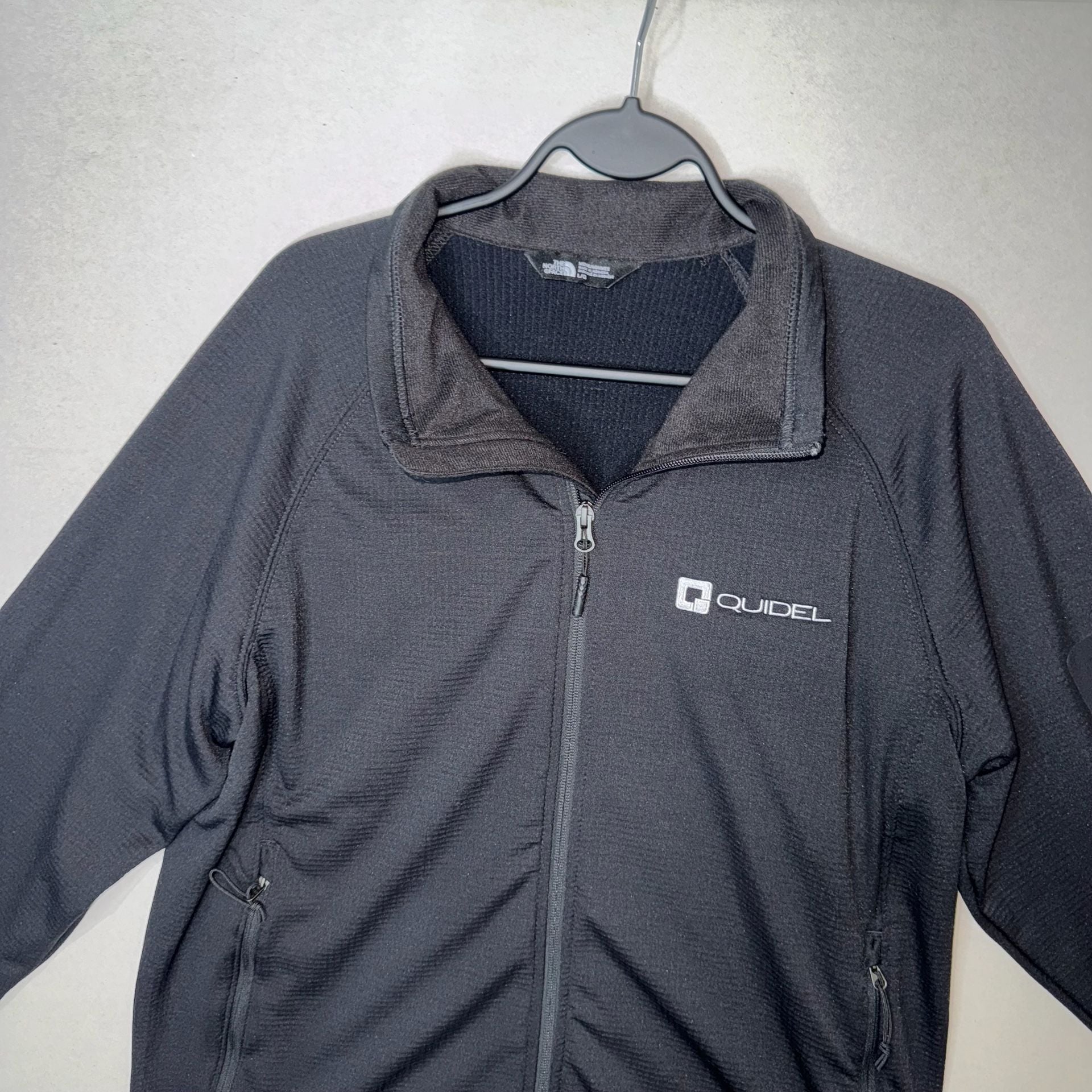 North Face Men's Large Ridgewall Soft Shell Jacket Black Quidel Corporate Logo 7