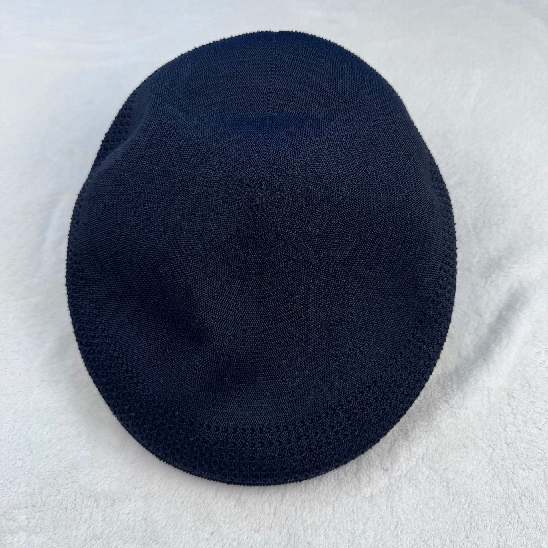 Kangol Tropic 504 Ventair Mesh Flat Cap Black with beige Logo 4