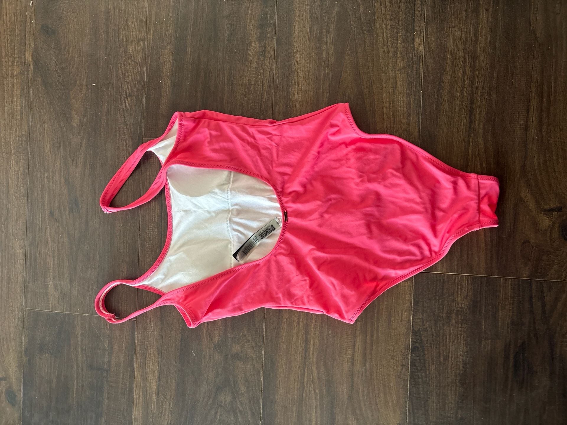 Victoria's Secret PINK Scoop Neck Low Back One Piece Swimsuit Pink 2