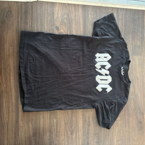 AC/DC Official White Logo Black T-Shirt