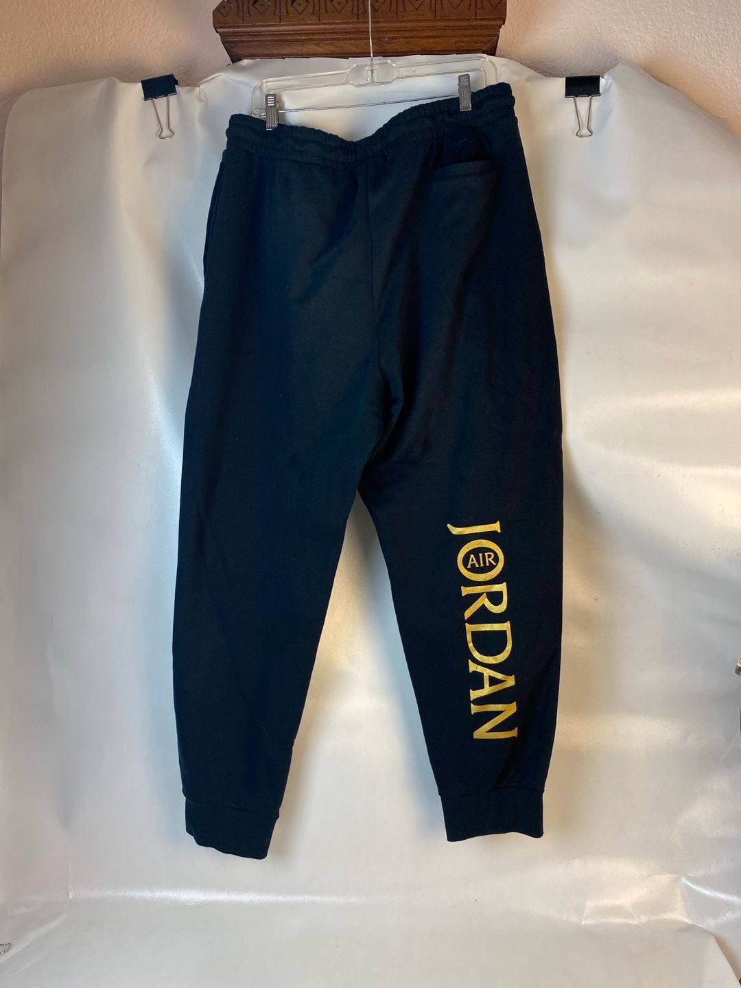Jordan Brand MJ Remastered HBR Fleece Joggers Black Metallic Gold XL 3