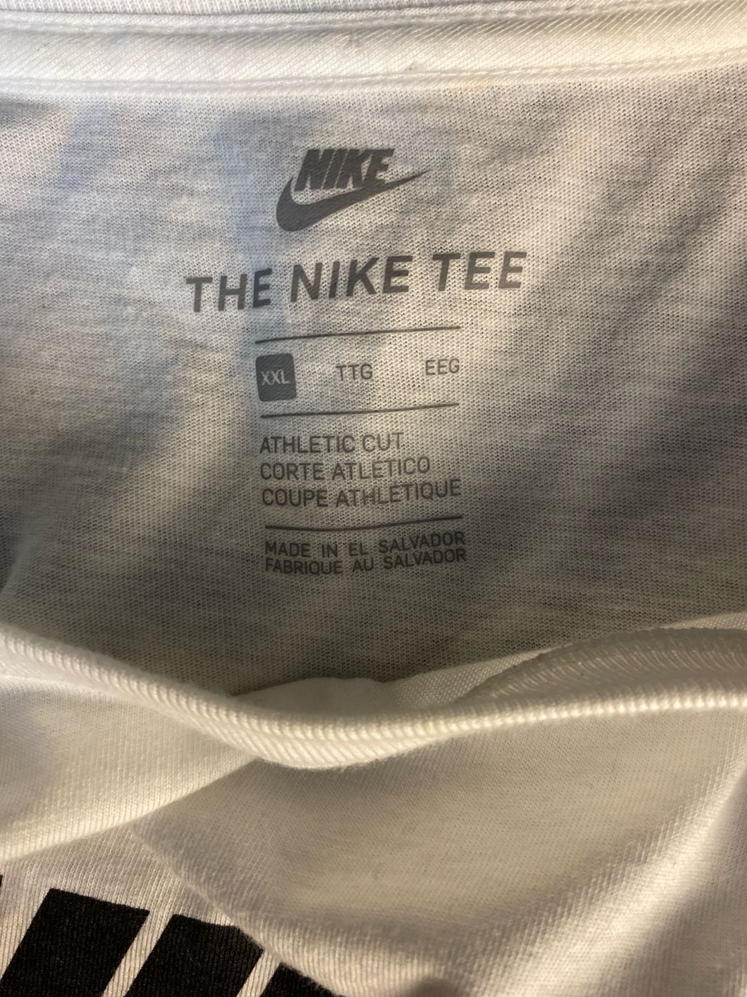 Nike Air Men's Short Sleeve Swoosh Logo Graphic T-Shirt White 2XL 4