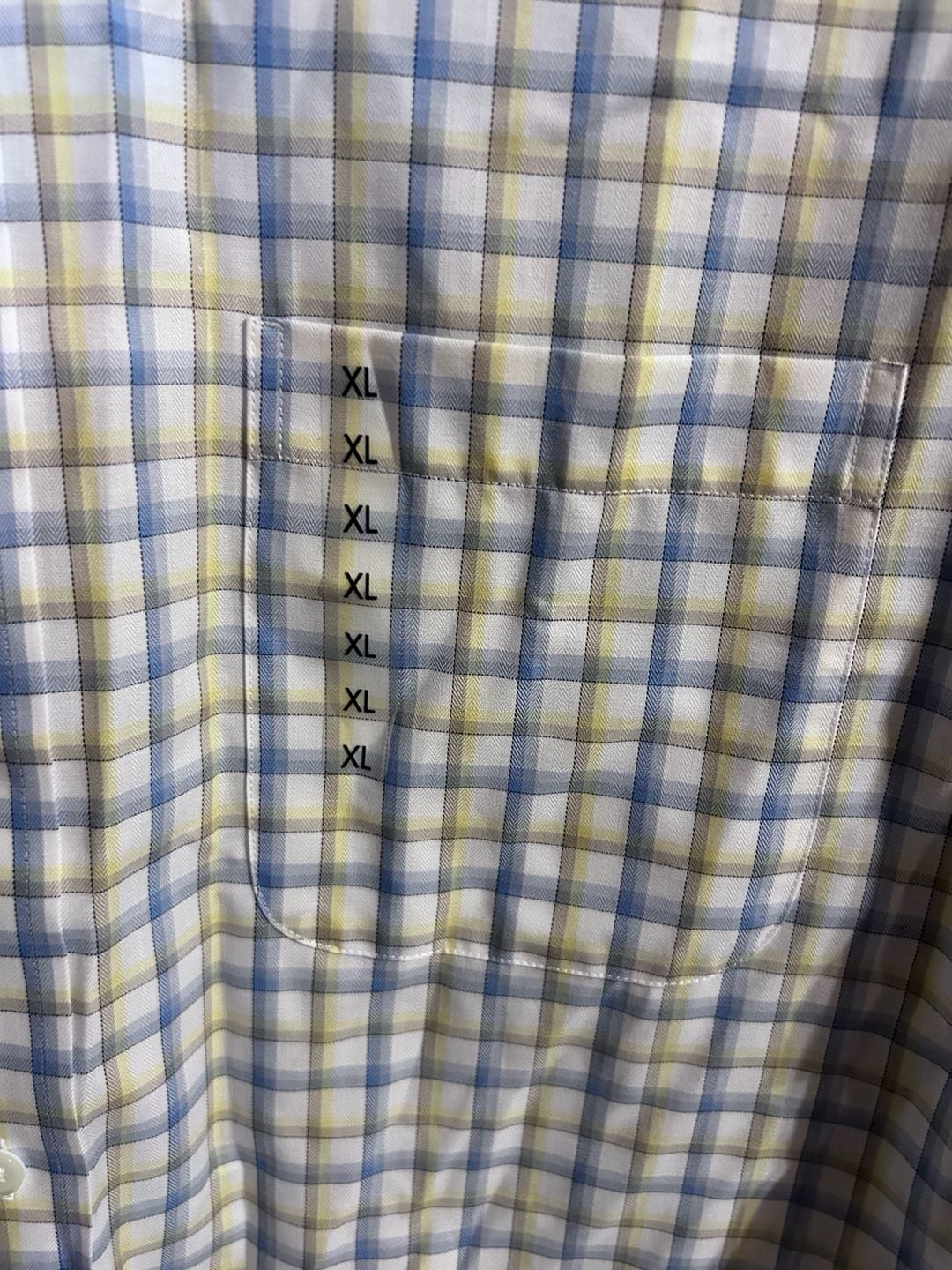 Roundtree & Yorke Easy Care Plaid Short Sleeve Button-Down Shirt 6