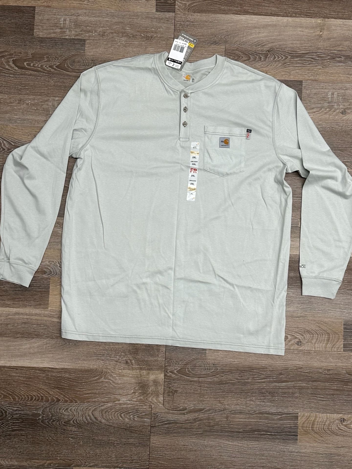 Carhartt Men's Flame-Resistant Force Cotton Long-Sleeve Henley 100237-051 2