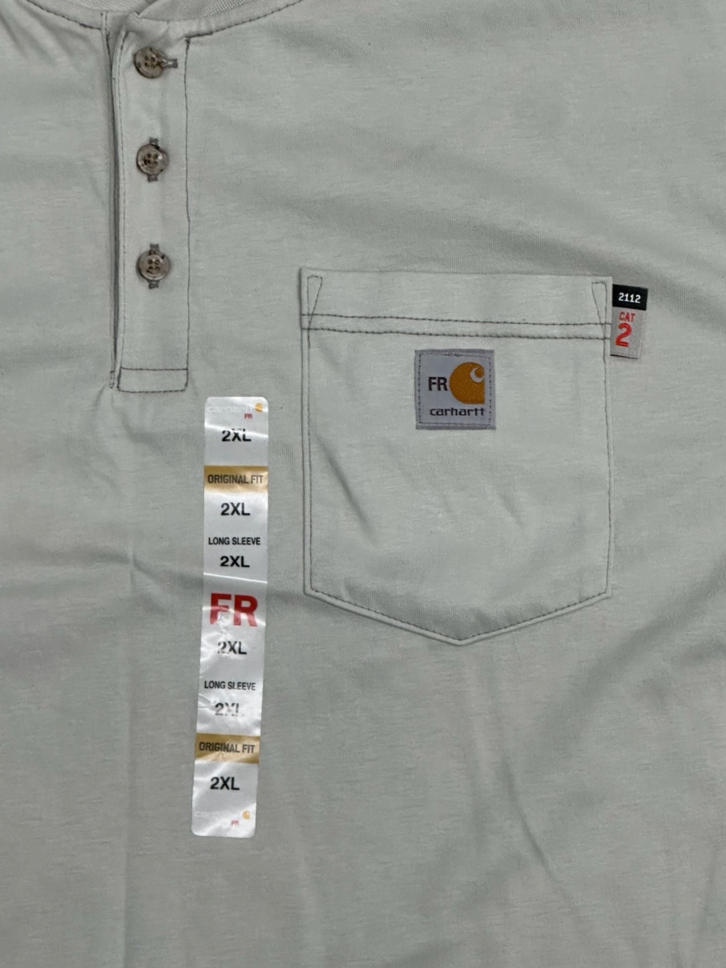 Carhartt Men's Flame-Resistant Force Cotton Long-Sleeve Henley 100237-051 3