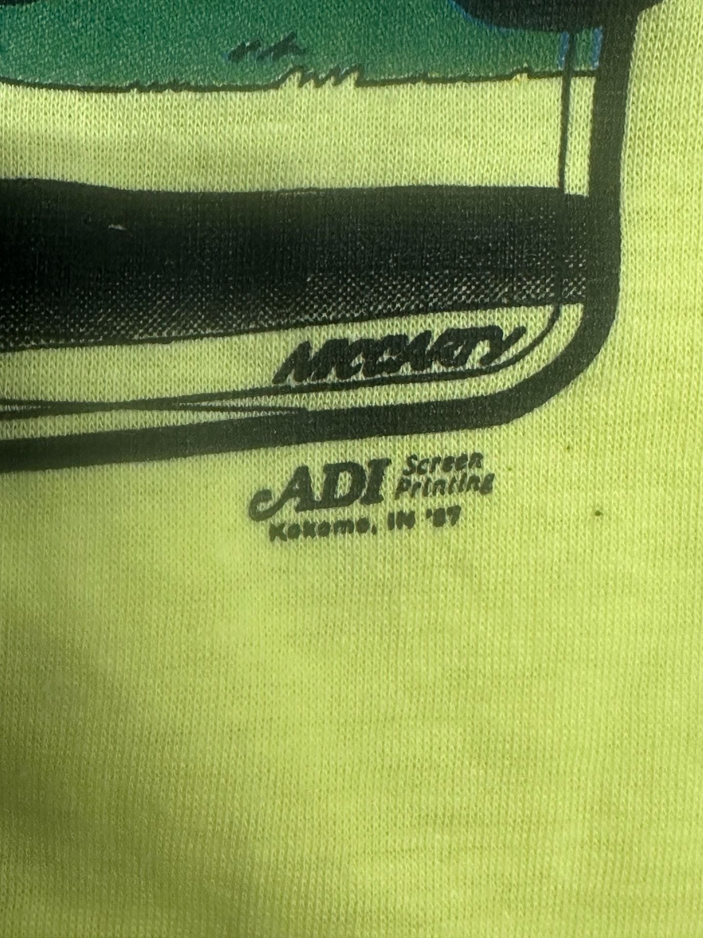 Vintage 1987 Coan Racing Transmissions Neon Yellow Drag Racing Graphic Tee Size XXL 8