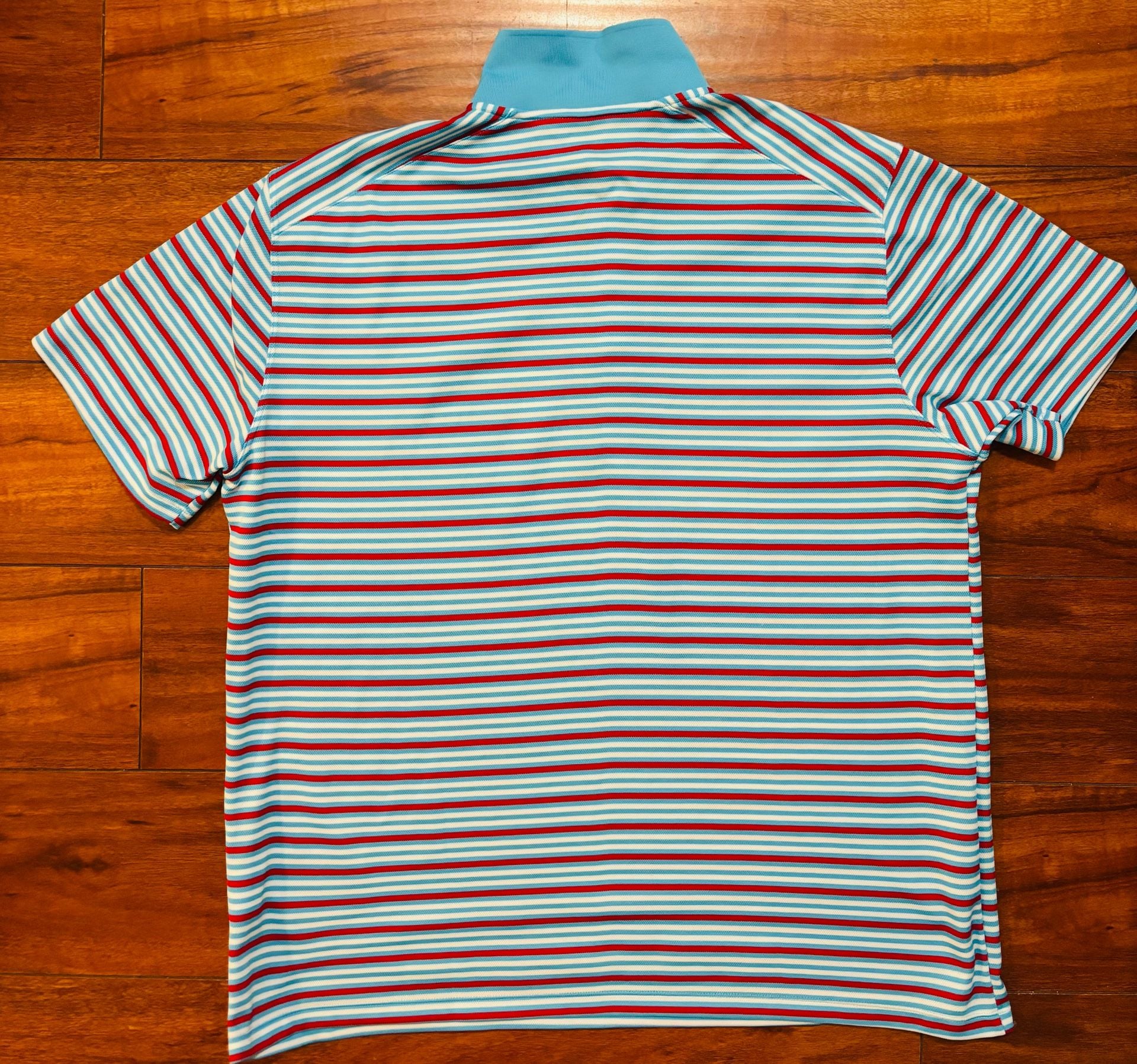 NWOT Nike Dri-FIT Dry Victory Stripe Golf Polo Shirt sz XL Blue/Red/White 7