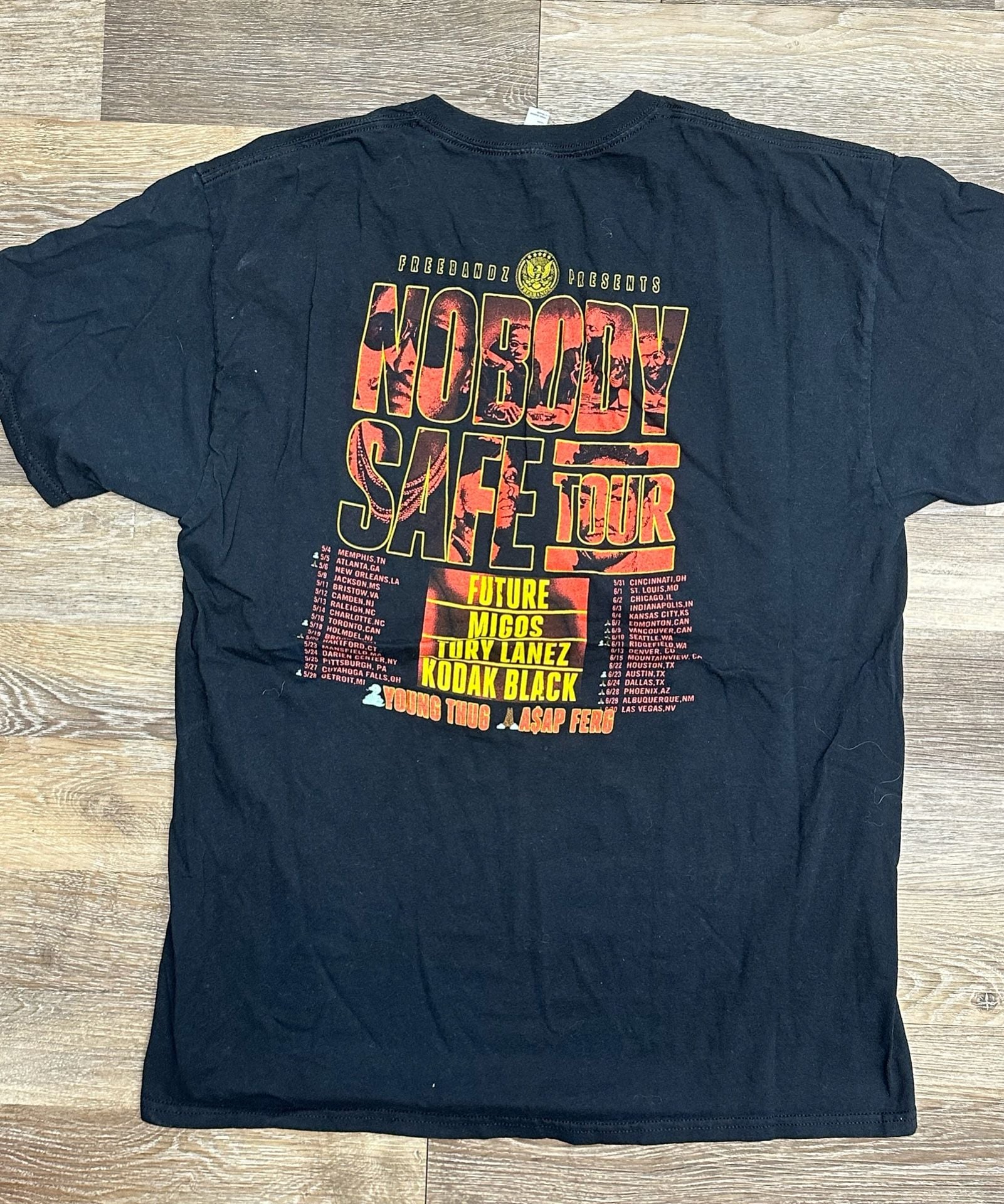 Future 2017 Nobody Safe Tour T-Shirt featuring Migos, Kodak Black, and Young Thug 5