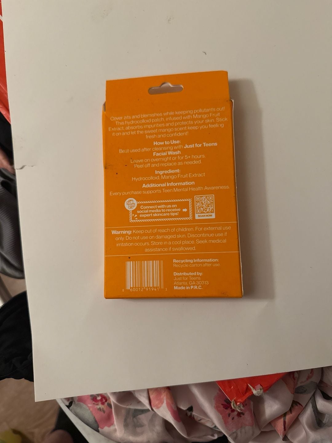 Just for Teens Mango Scented Hydrocolloid Pimple Patches 36 Count 2