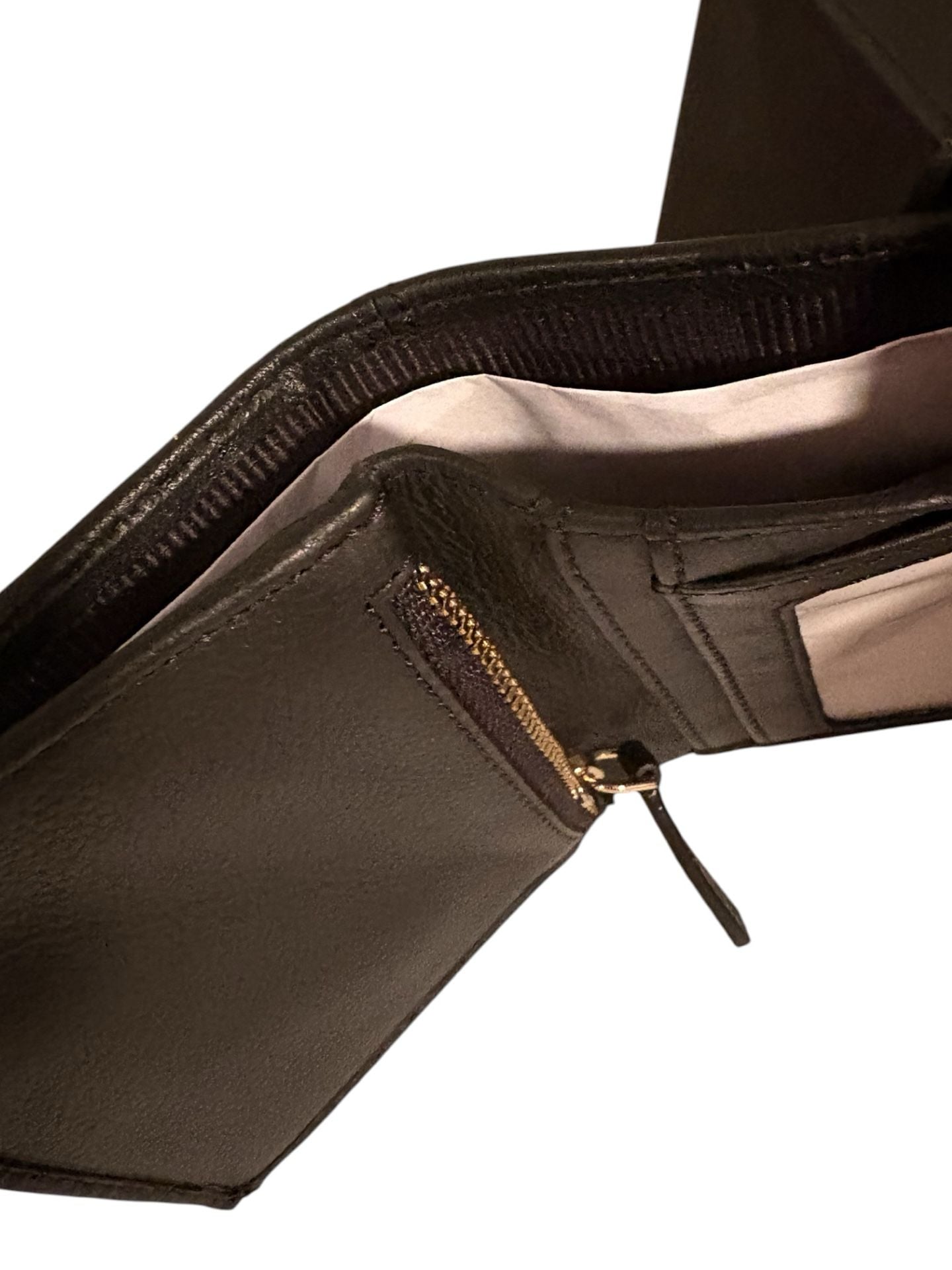 House of Harlow 1960 Black Pebbled Leather Bifold Wallet with ID Window and Coin Pocket 5