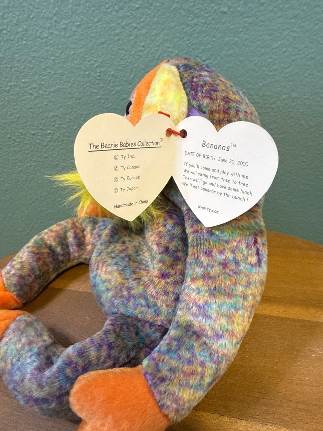 Ty Beanie Babies Bananas the Orangutan 2000 Retired Plush 2