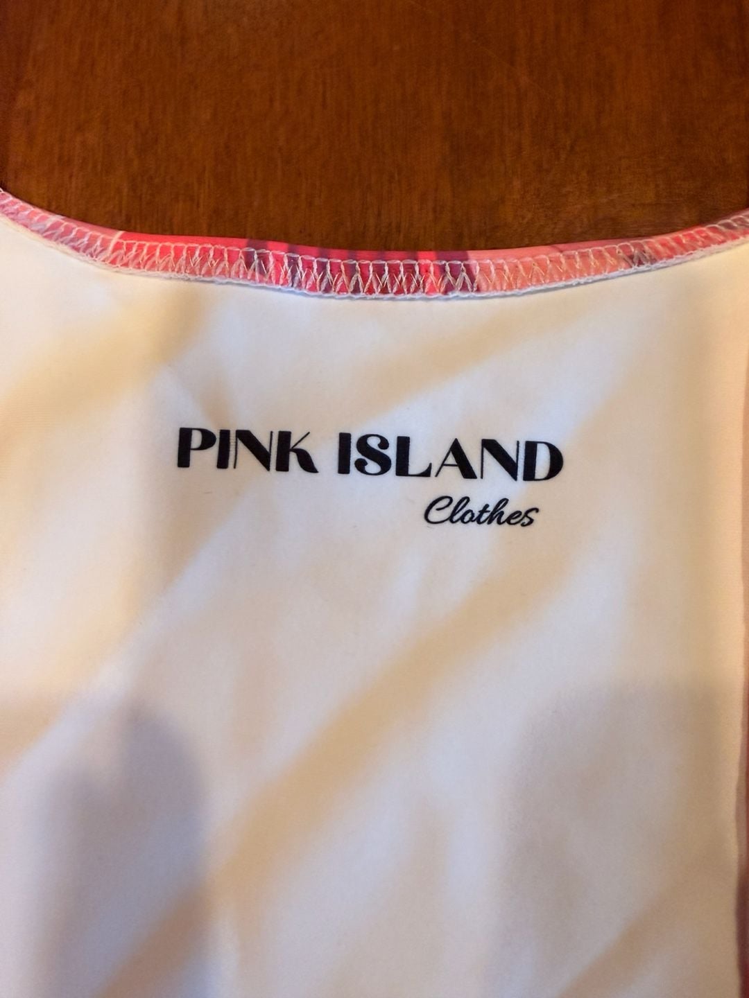 Pink Island Clothes Pink Floral and Striped One-Piece Swimsuit NEW Sz L 4