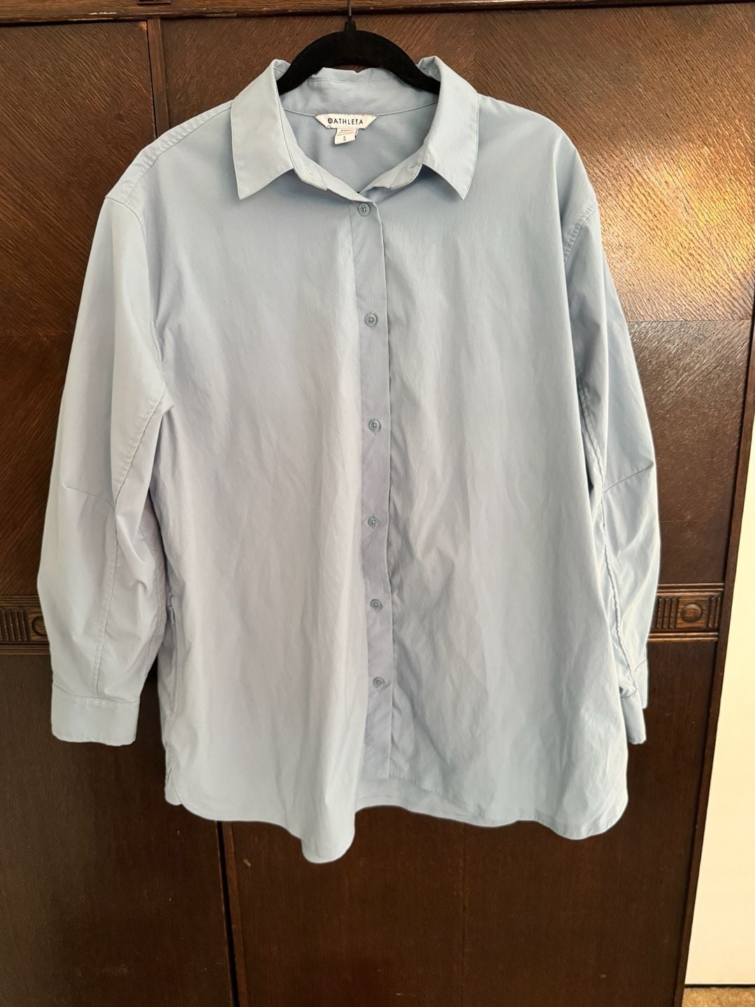 Athleta Performance Poplin Button Up Long Sleeve Shirt 4