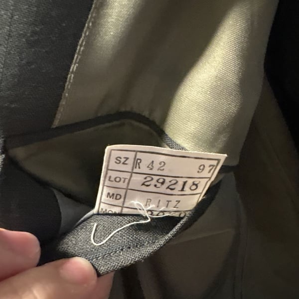 Vintage Ritz Pinstripe 2-Piece Suit Gray 42R Made in Korea