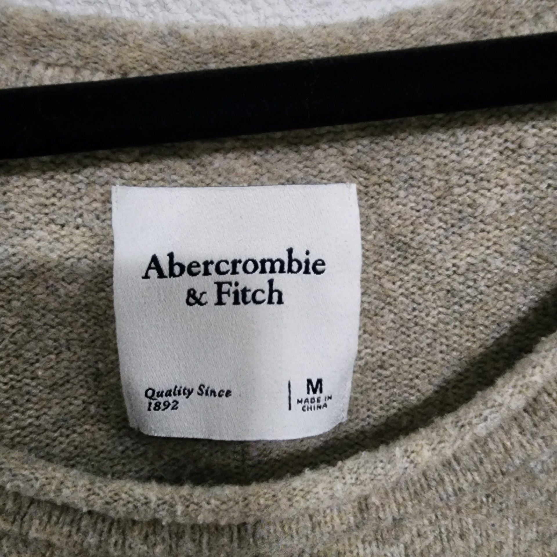 Abercrombie & Fitch Grey Marled Tie-Sleeve Crewneck Top 6