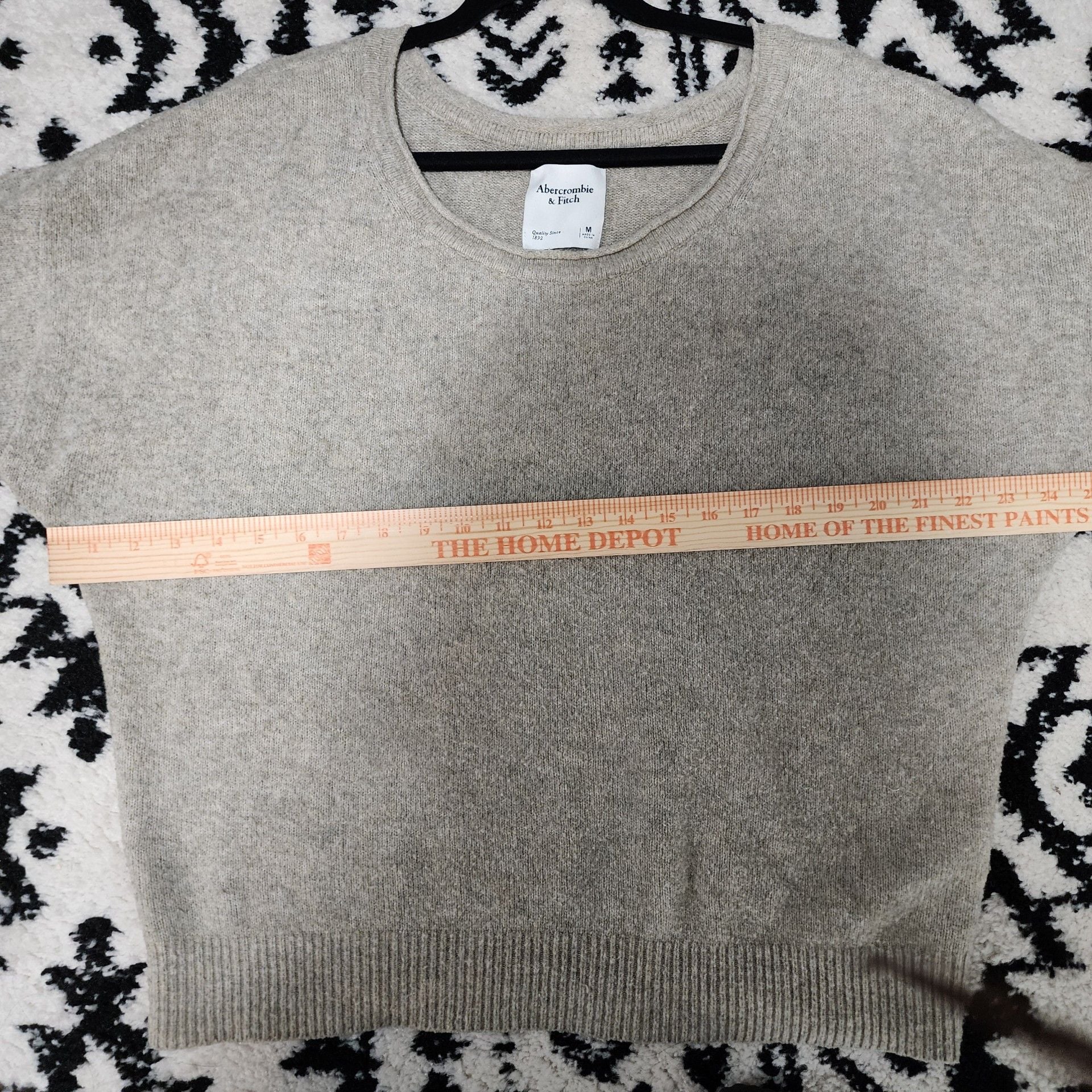 Abercrombie & Fitch Grey Marled Tie-Sleeve Crewneck Top 7