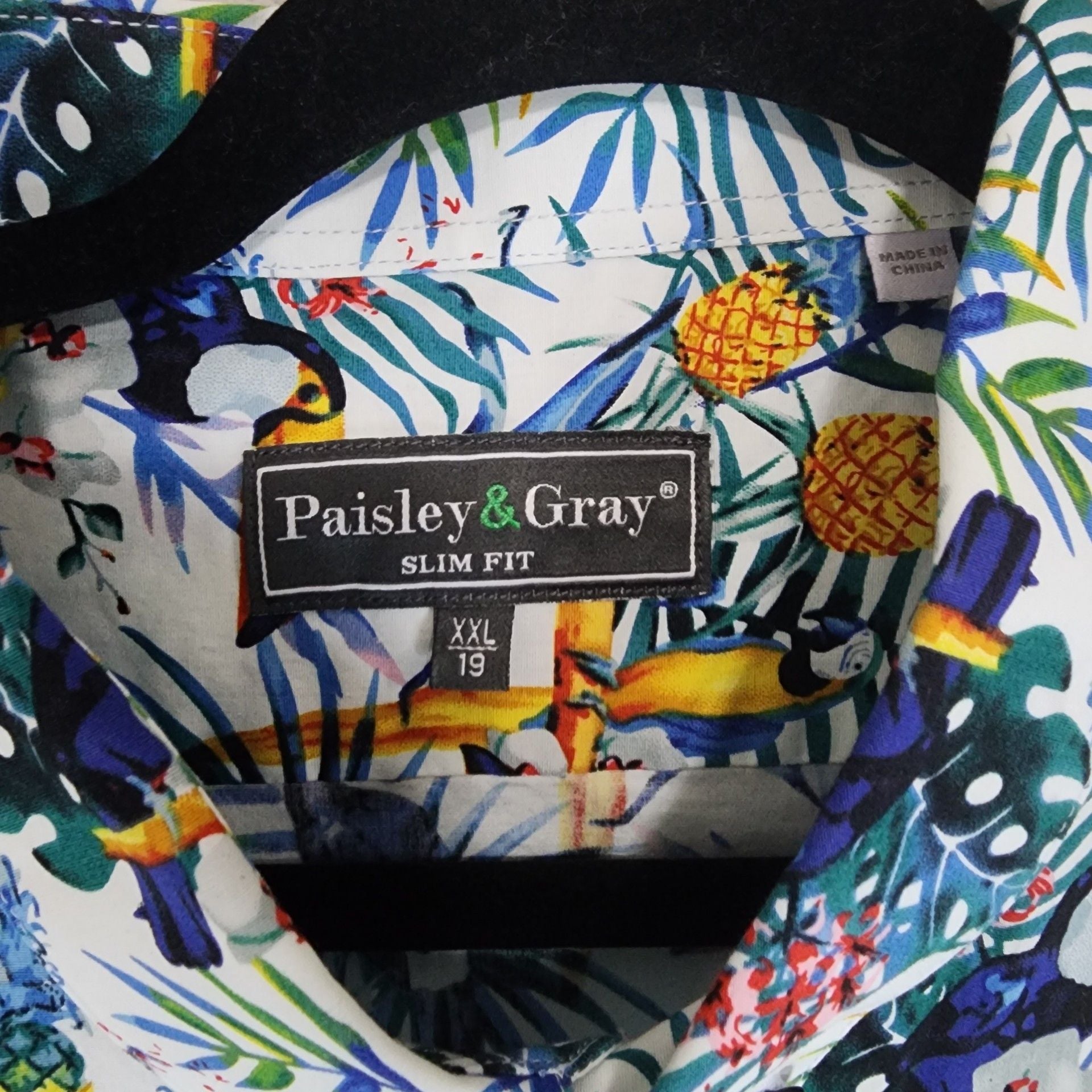 VTG Pier Connection Paisley Button Shirt Men Size Large Multicolor Art Pastel 5