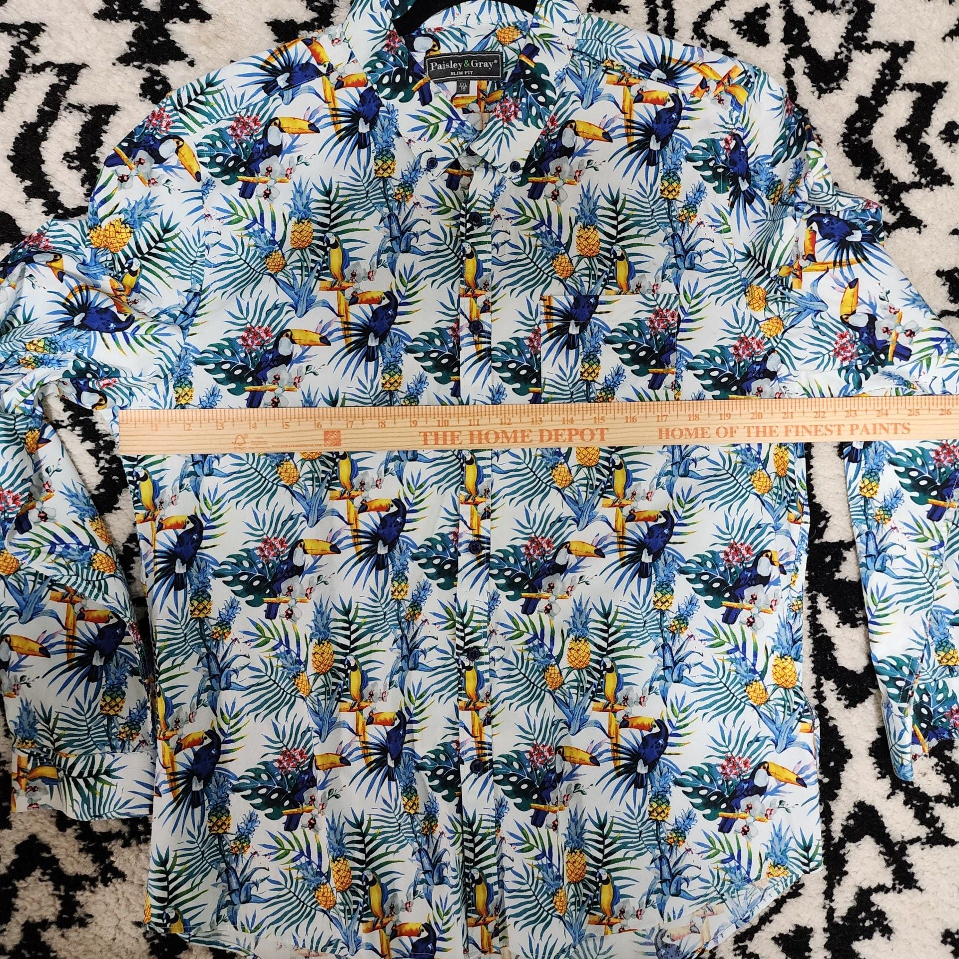 VTG Pier Connection Paisley Button Shirt Men Size Large Multicolor Art Pastel 7