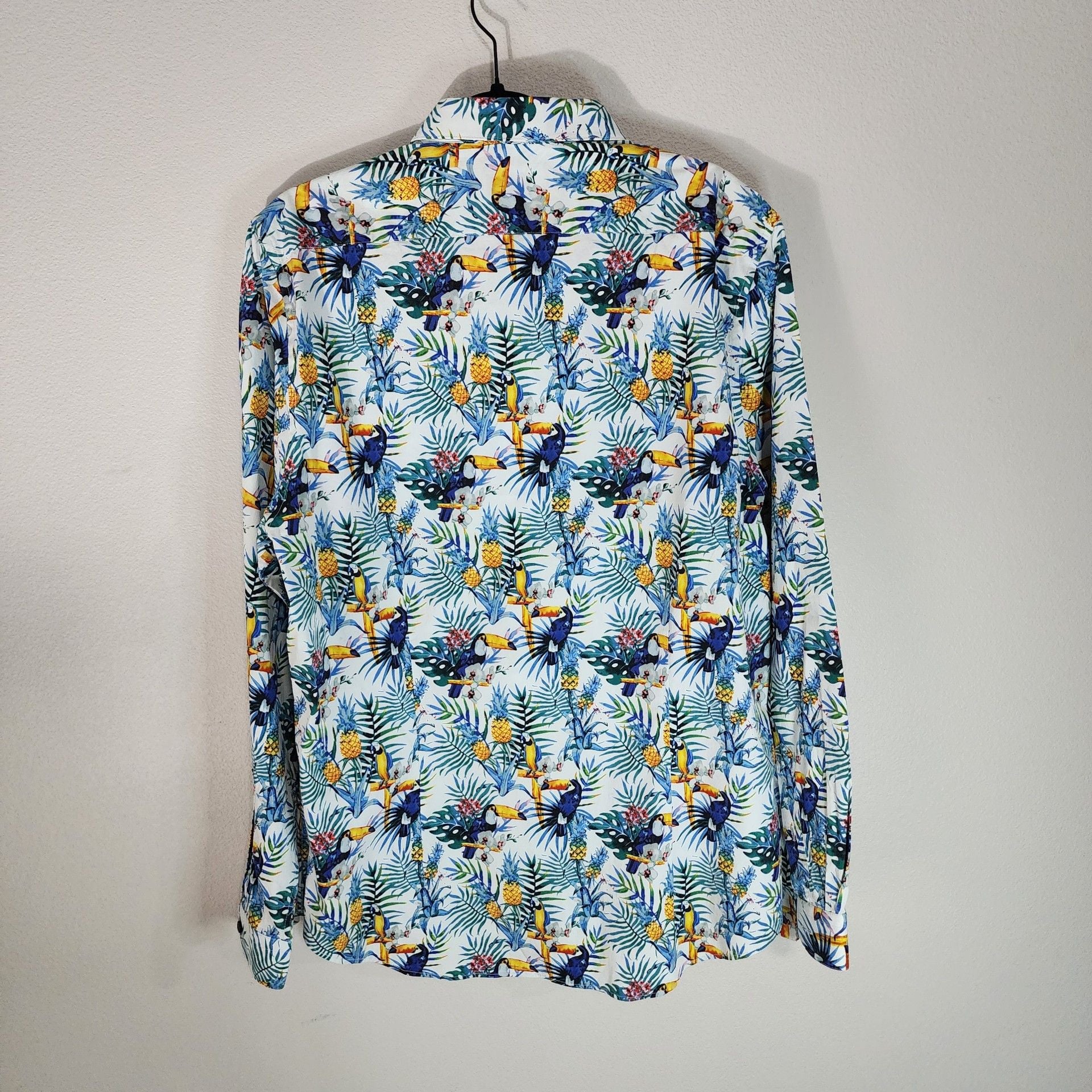 VTG Pier Connection Paisley Button Shirt Men Size Large Multicolor Art Pastel 8
