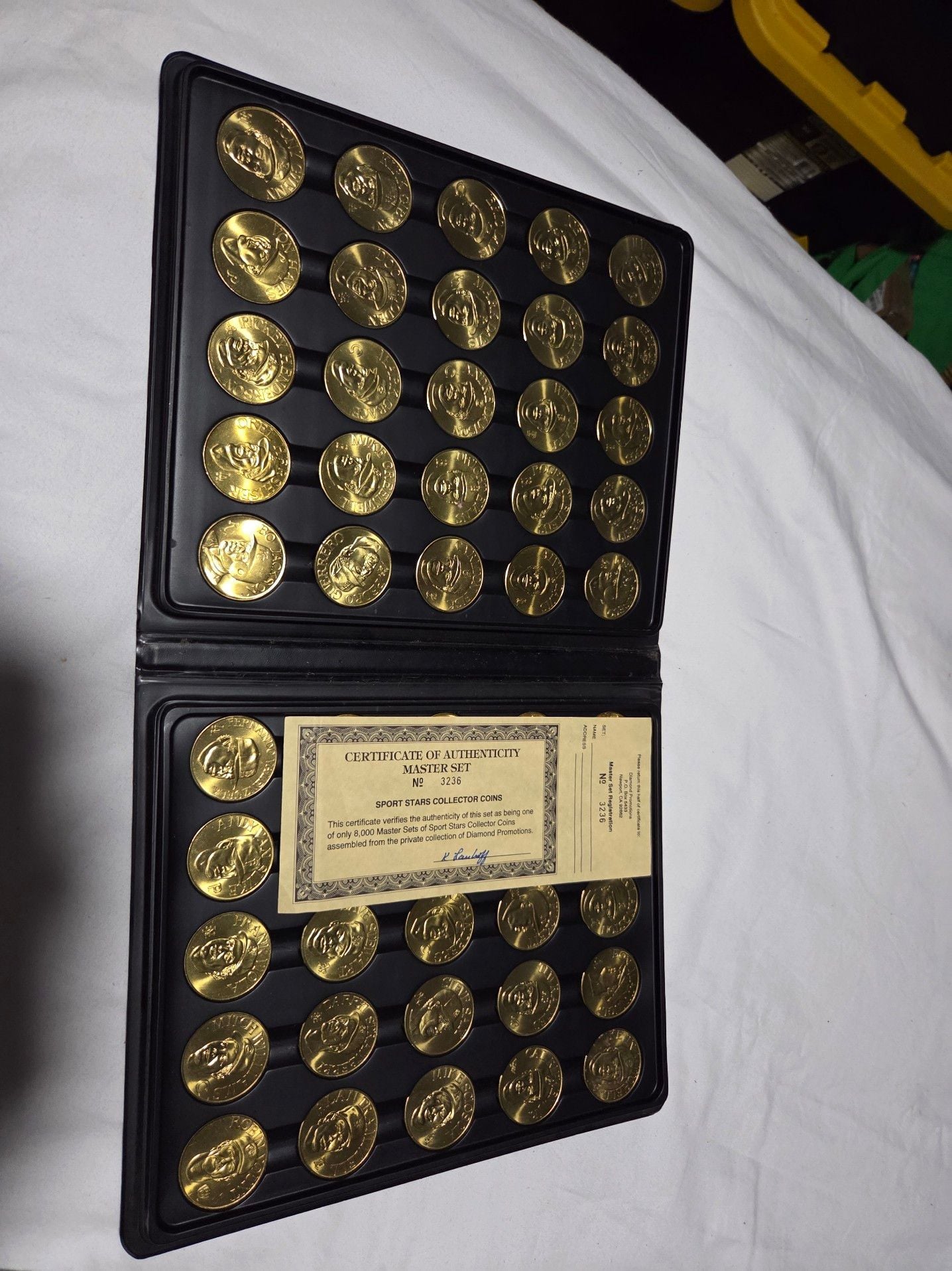 Diamond Promotions Sport Stars Collector Coins Master Set 60 Gold Coins with COA 1