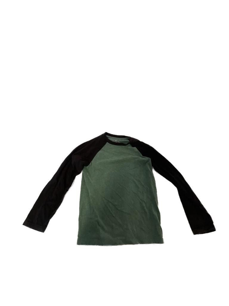 Urban Pipeline Men's Size M Ultimate Tee Long Sleeve Raglan Baseball Shirt Green/Black 2
