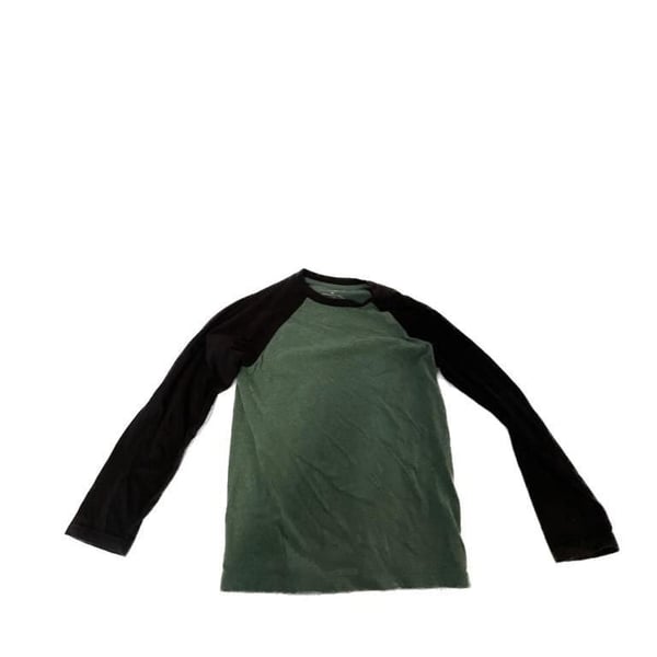 Urban Pipeline Men's Size M Ultimate Tee Long Sleeve Raglan Baseball Shirt Green/Black