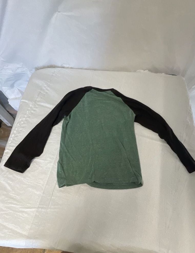 Urban Pipeline Men's Size M Ultimate Tee Long Sleeve Raglan Baseball Shirt Green/Black 4