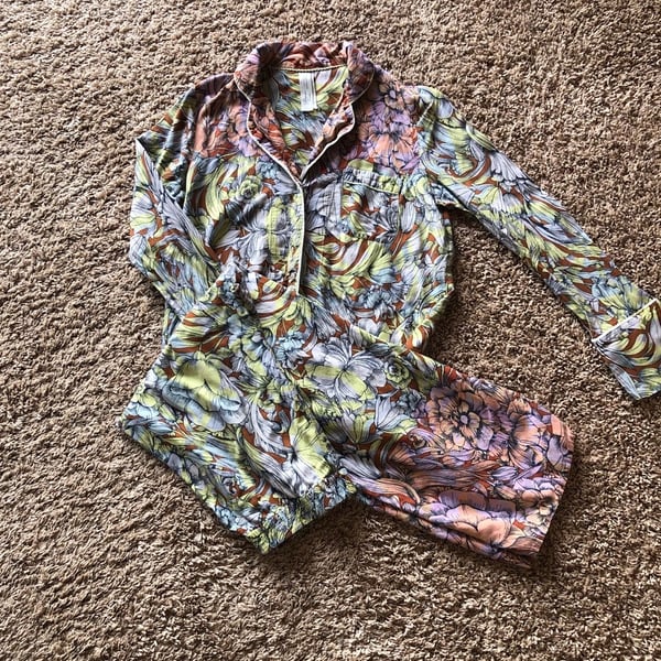 Anthropologie x Alexandra Farmer Floral Botanical Pajama Set Size S