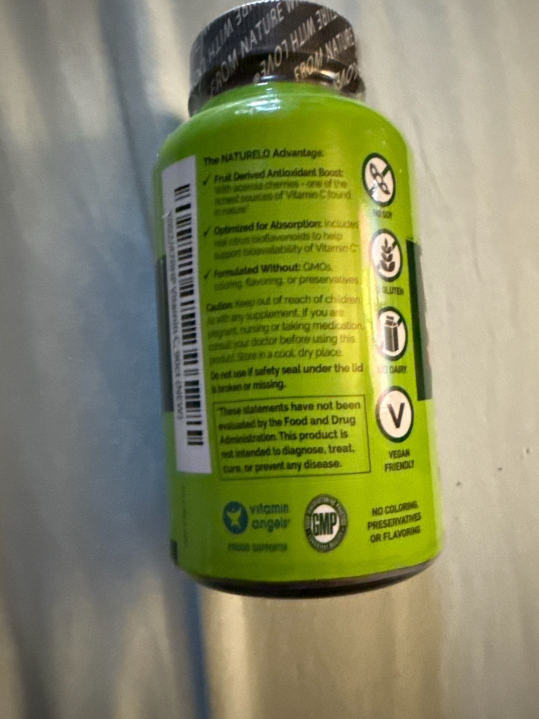 NATURELO Vitamin C with Organic Acerola Cherry and Citrus Bioflavonoids 3