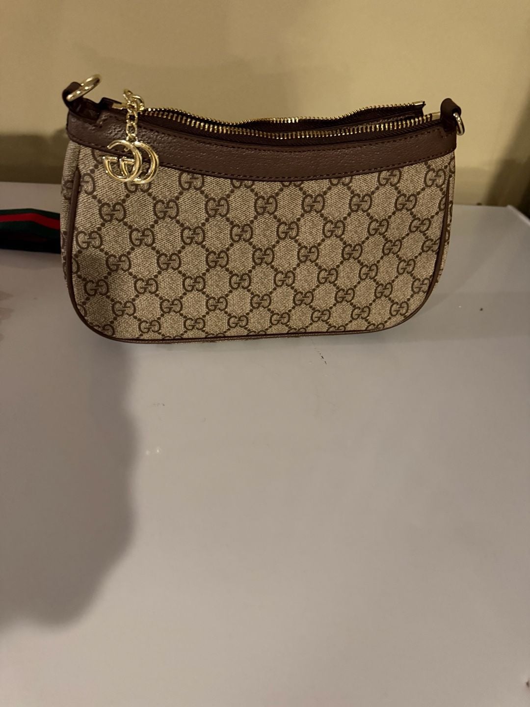 Gucci Ophidia GG Small Shoulder Bag with Web and Chain Straps 8
