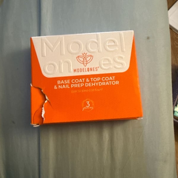 Modelones Base Coat, Glossy Top Coat, and Nail Prep Dehydrator 3-Piece Set
