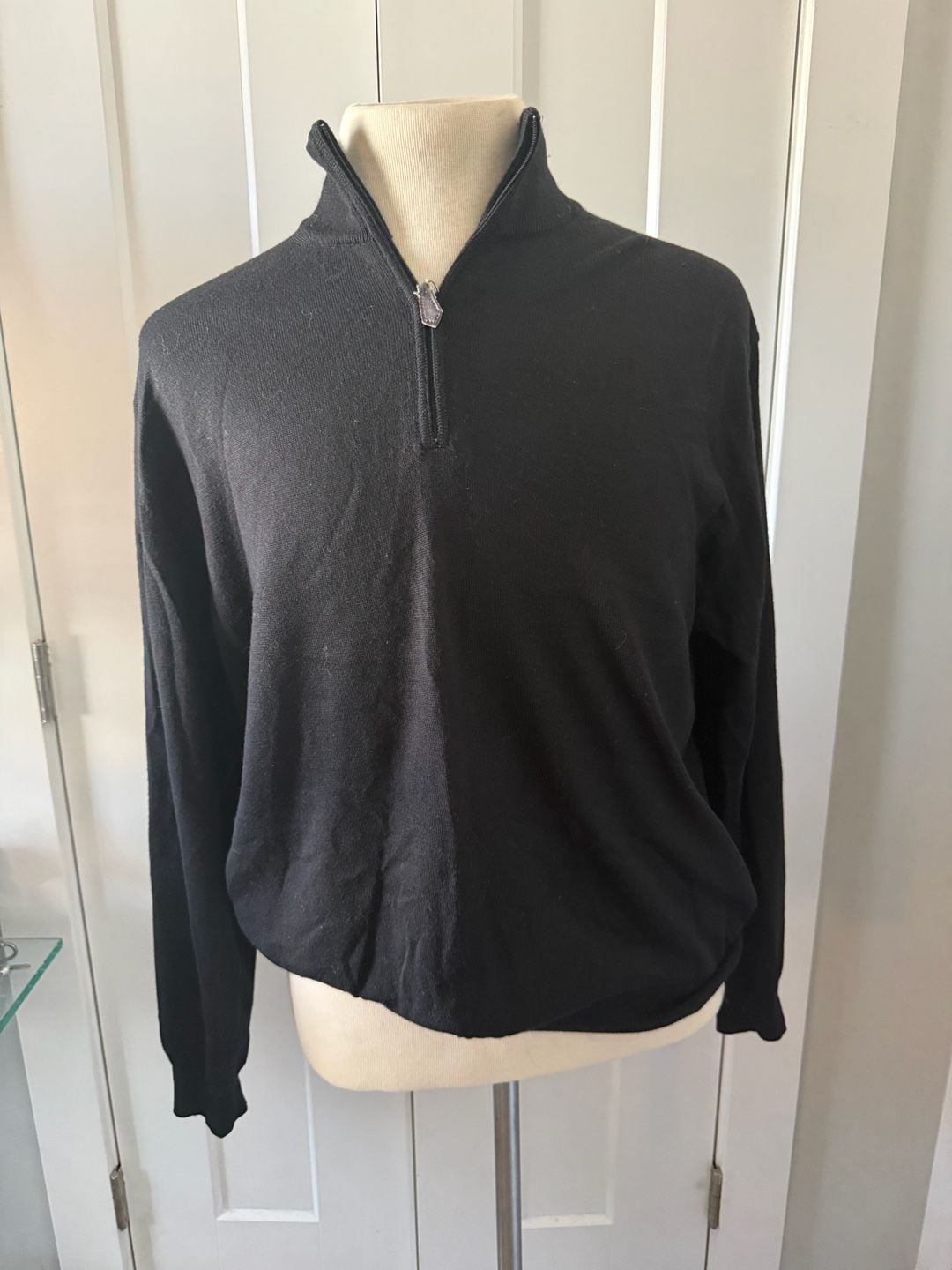 Linea Rosso Signature Made in Italy Wool Blend Quarter-Zip Pullover Sweater 1