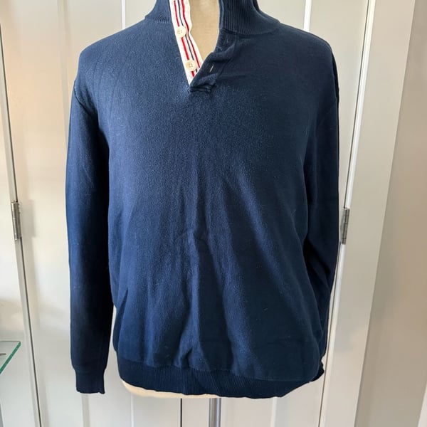 Vineyard Vines Men's 100% Cotton Mock Neck Quarter-Button Pullover Sweater