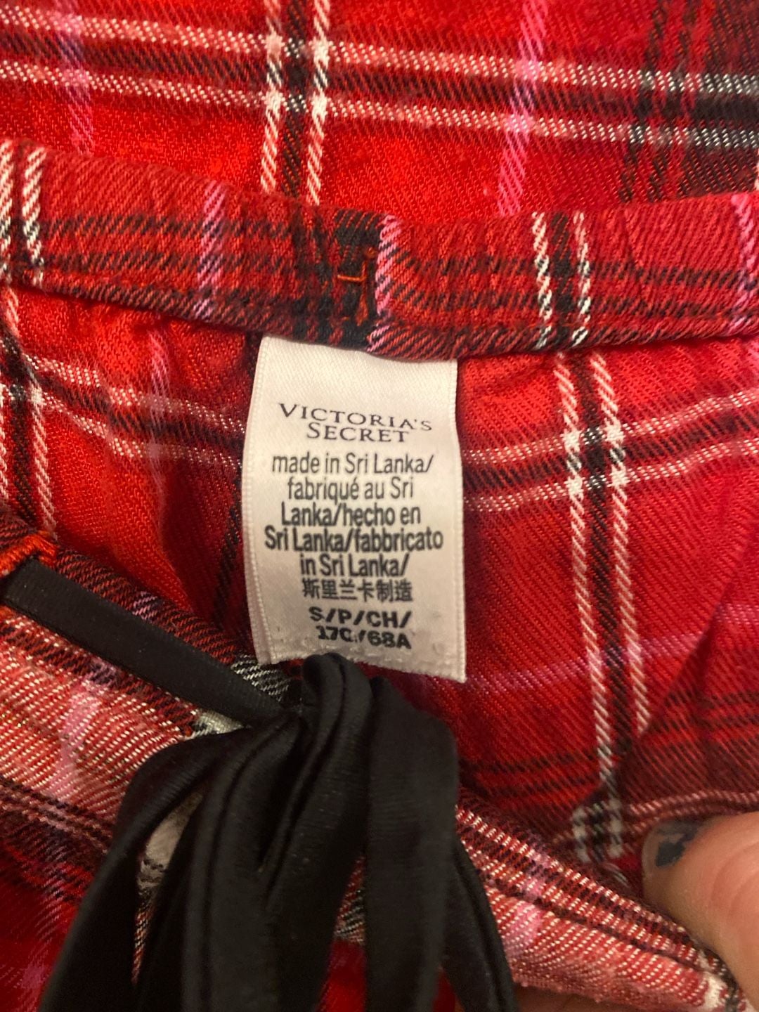 Victoria's Secret Red Plaid Flannel Pajama Set, Size Small 2