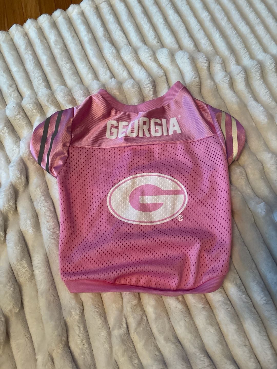 Georgia Bulldogs Pink Mesh Pet Dog Jersey 1