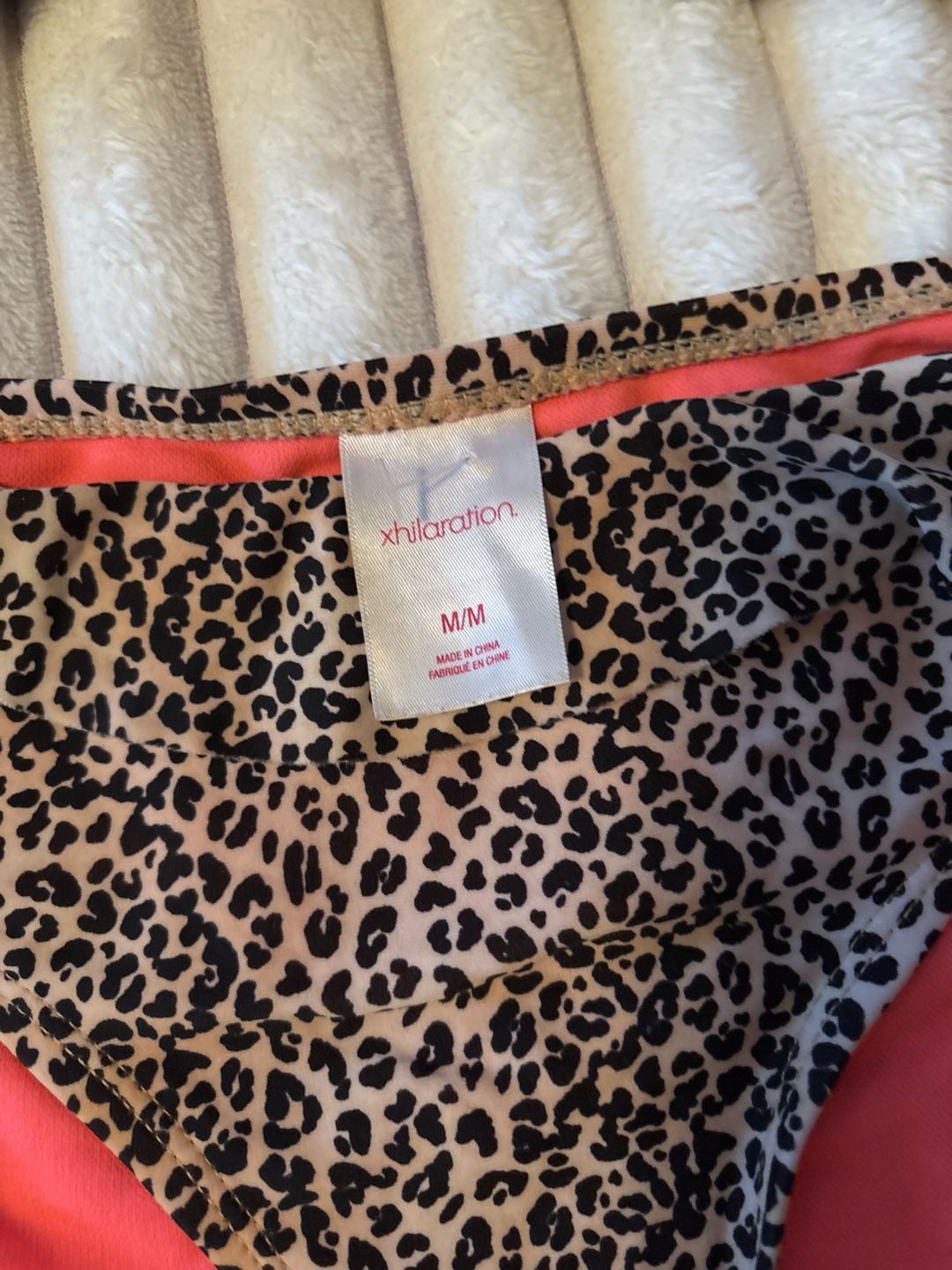 Xhilaration Leopard Print Ruffle 2-Piece Bikini Set Size Medium 2