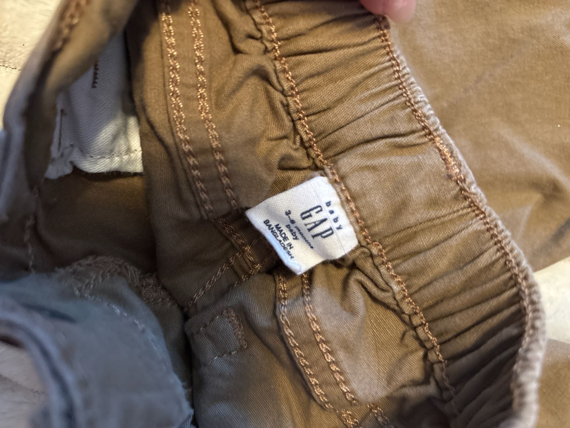 babyGap Brown Pull-On Chino Pants, Size 3-6 Months 3