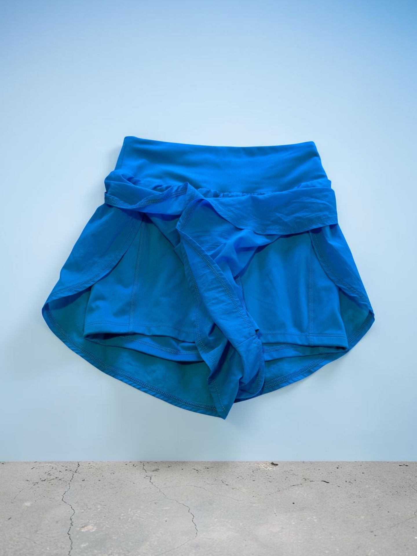All in Motion Women's Stretch Woven 2-in-1 Run Shorts Blue Size XS 4